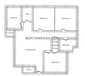 Allston 4 Beds 2 Baths Boston - $4,500 50% Fee